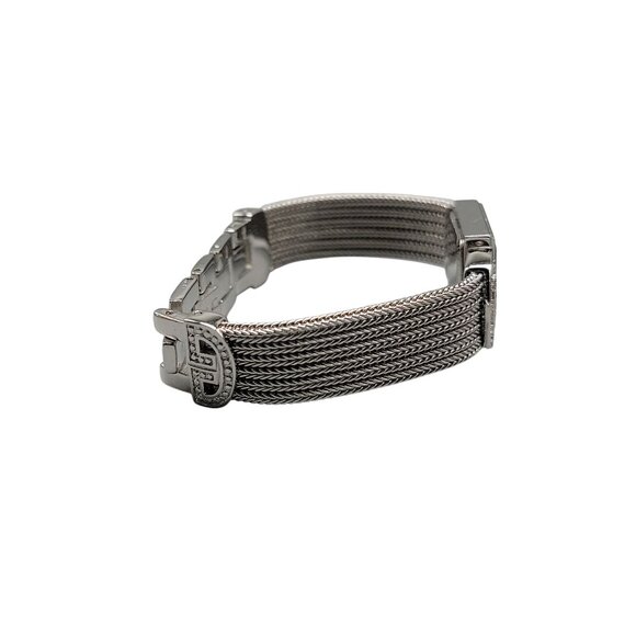 Elgin Ladies Heirloom Quartz Watch Silver Mesh Band Crystal 18mm Rhinestone Dial - Picture 9 of 16